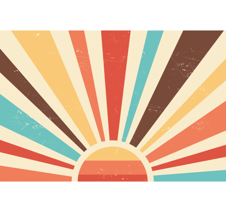 Rolgordijn woonkamer abstract vintage zonsondergang - TenStickers