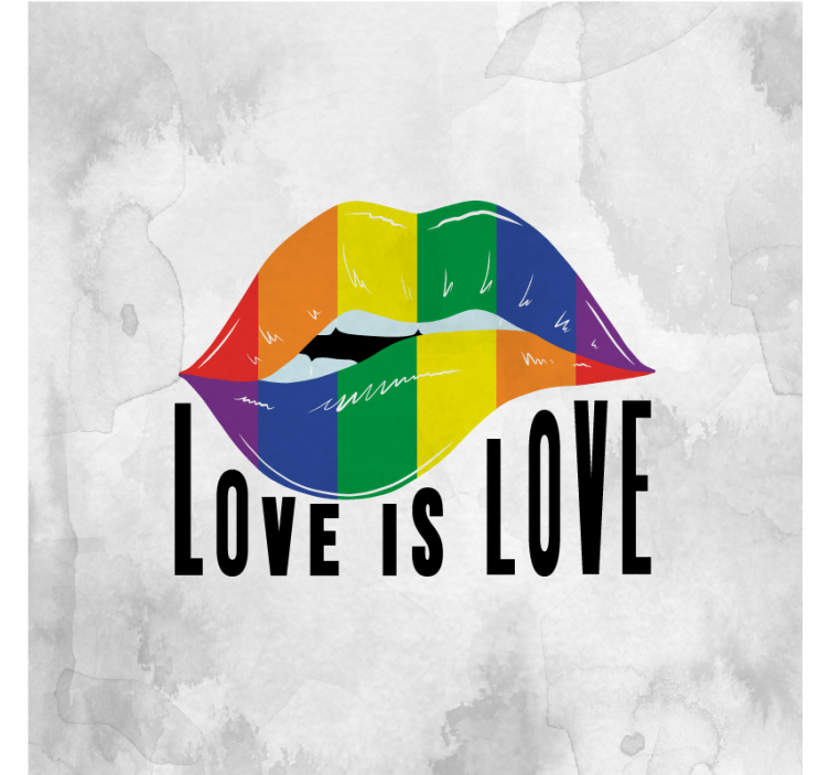 Rolgordijn woonkamer pride day lippenconcept - TenStickers