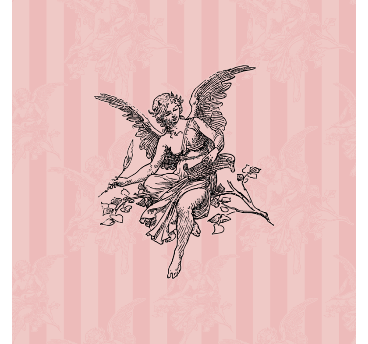 Rolgordijn woonkamer toile de jouy patroon design - TenStickers