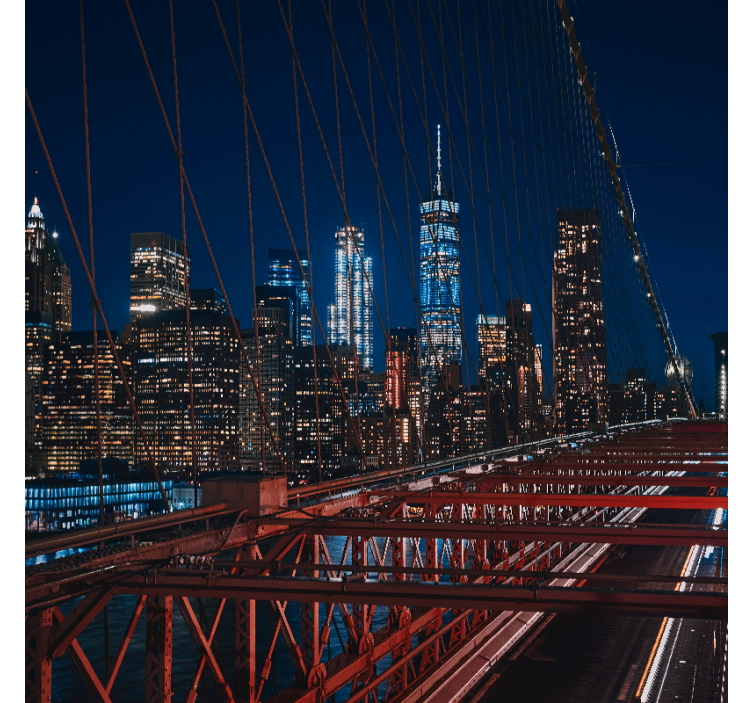 Rolgordijn woonkamer new york stadslandschap - TenStickers
