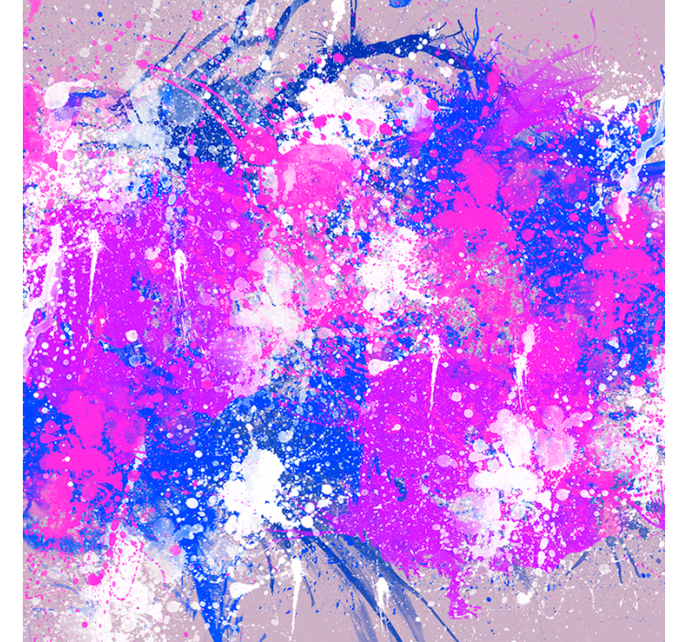 Rolgordijn woonkamer abstracte kunst kleuren spetters - TenStickers