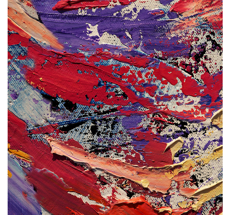 Rolgordijn woonkamer splash kleuren schilderij - TenStickers