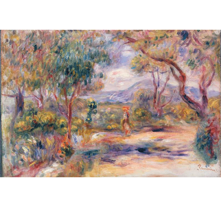 Rolgordijn woonkamer landschap van een dorp in frankrijk - TenStickers