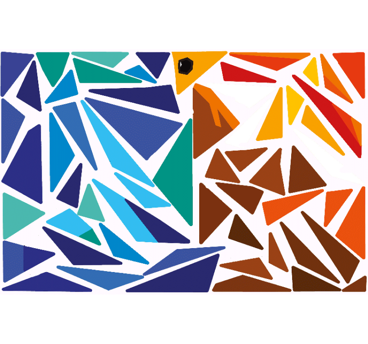 Rolgordijn woonkamer vogels stickerbord - TenStickers