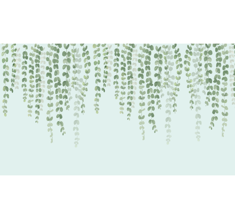 Rolgordijn woonkamer met hangende elegante planten - TenStickers