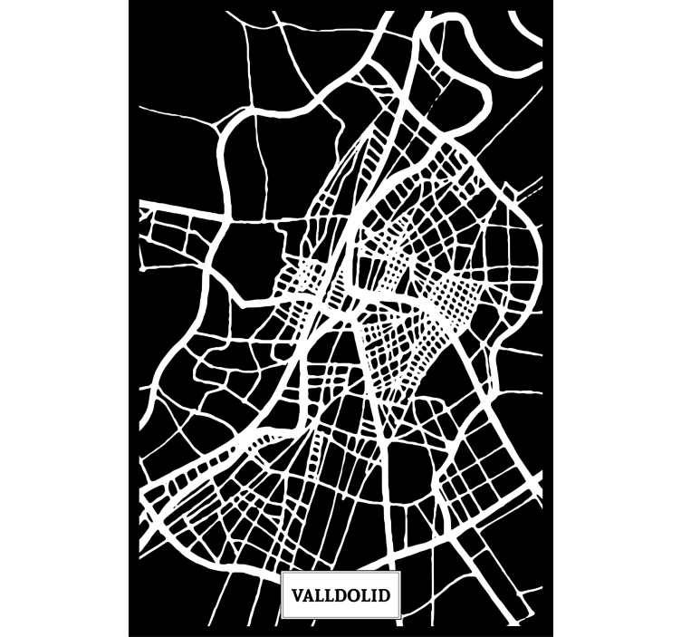 Rolgordijn woonkamer mapa topografisch valladolid - TenStickers