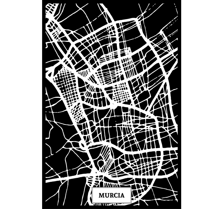 Rolgordijn woonkamer topografische kaart murcia - TenStickers