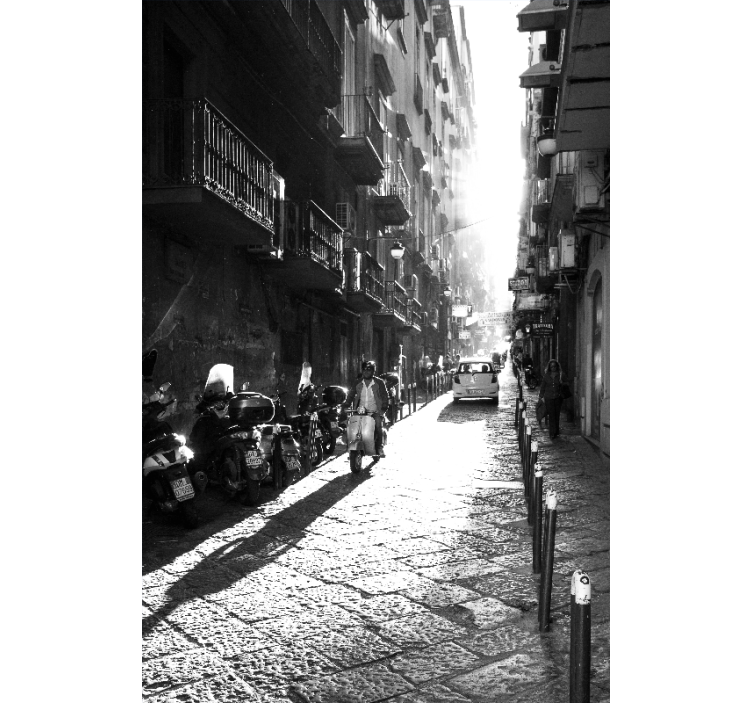 Rolgordijn woonkamer naples vintage - TenStickers