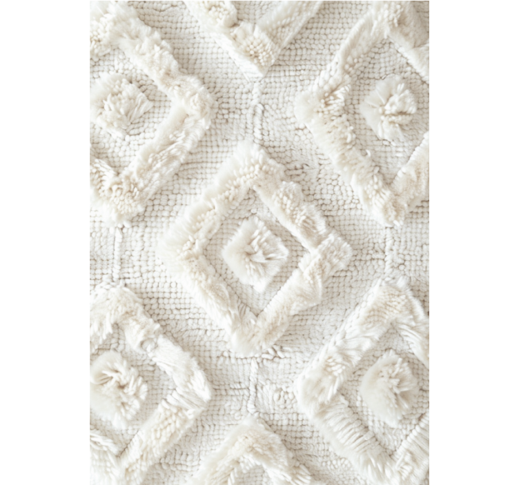 Wit rolgordijn met ruitpatroon - TenStickers