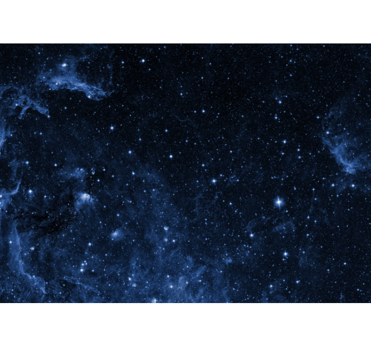 Zwart rolgordijn wanddecoratie sterrenhemel slaapkamer - TenStickers