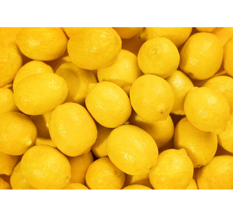 Rolgordijn geel met citroenen - TenStickers