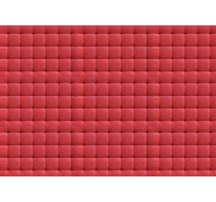 Rolgordijn rood met leren padding - TenStickers