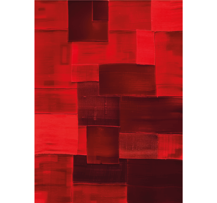 Rolgordijn rood met gereconstrueerd patroon - TenStickers