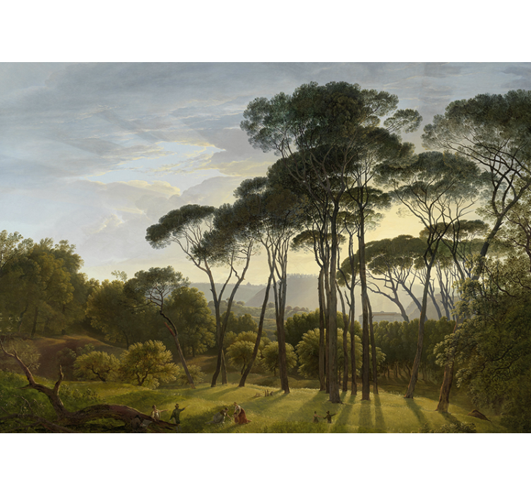 Rolgordijn woonkamer italiaans boslandschap - TenStickers