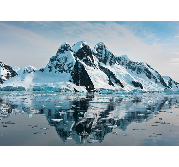 Rolgordijn woonkamer 3d verborgen ijsberg - TenStickers