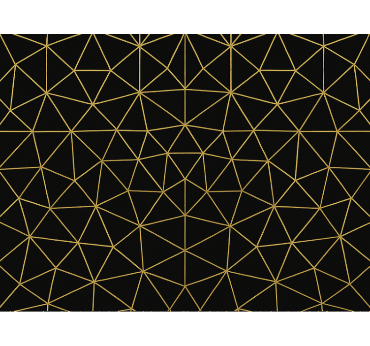 Moderne raambekleding midnight gold geometric web - TenStickers