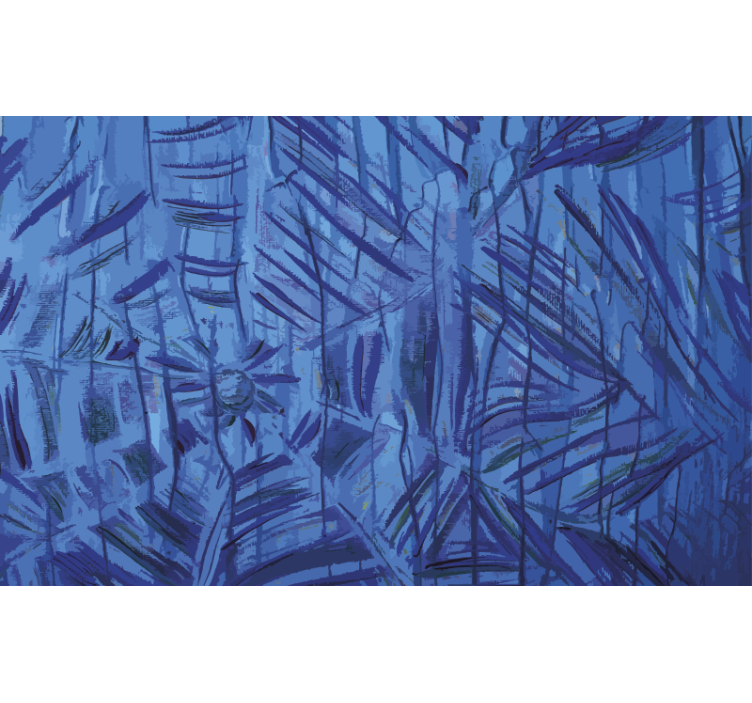 Blauw rolgordijn blue ink vloerkleed - TenStickers