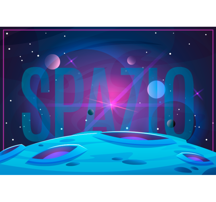 Blauw rolgordijn universum en ruimte - TenStickers