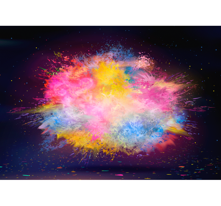 Rolgordijn woonkamer regenboogkracht explosie - TenStickers