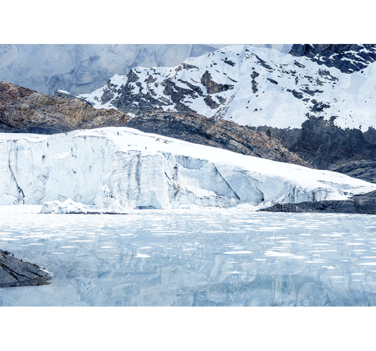 Rolgordijn woonkamer pastoruri gletsjer - TenStickers