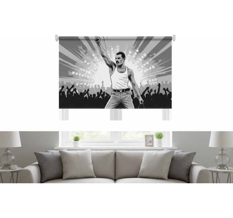 Rolgordijn woonkamer freddie in wembley - TenStickers