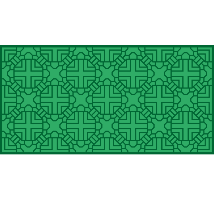 Rolgordijn groen koreaans groen patroon - TenStickers