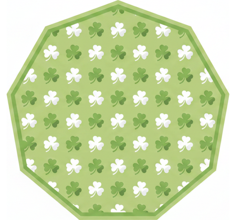 Rolgordijn groen met groen-witte klavertakkenstrepen - TenStickers