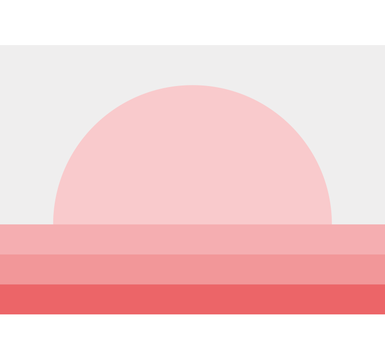 Rolgordijn woonkamer roze zonsondergang jaren 70 - TenStickers