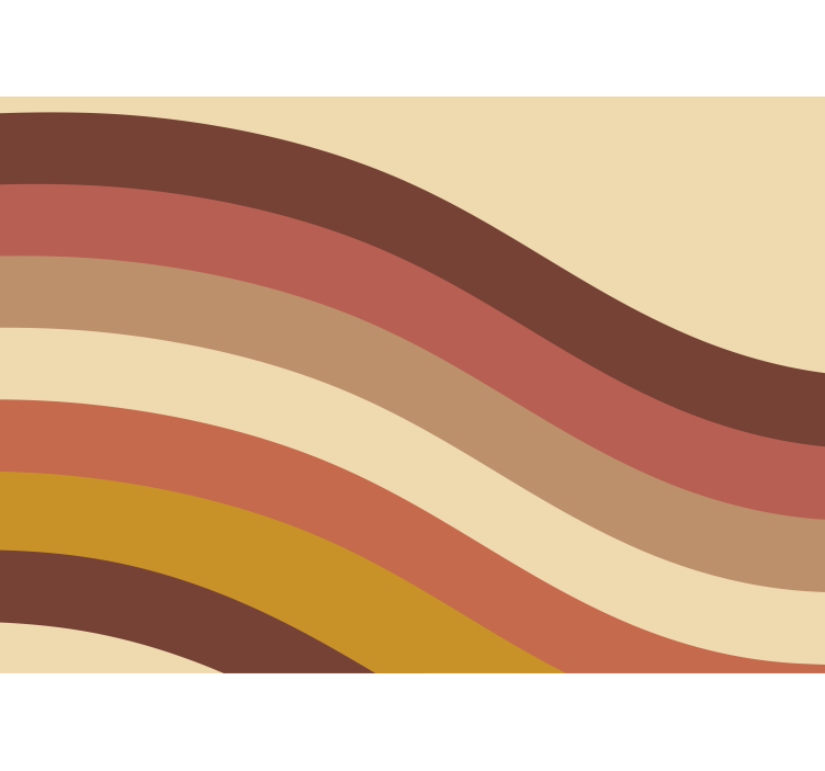 Rolgordijn woonkamer 70's strepen - TenStickers