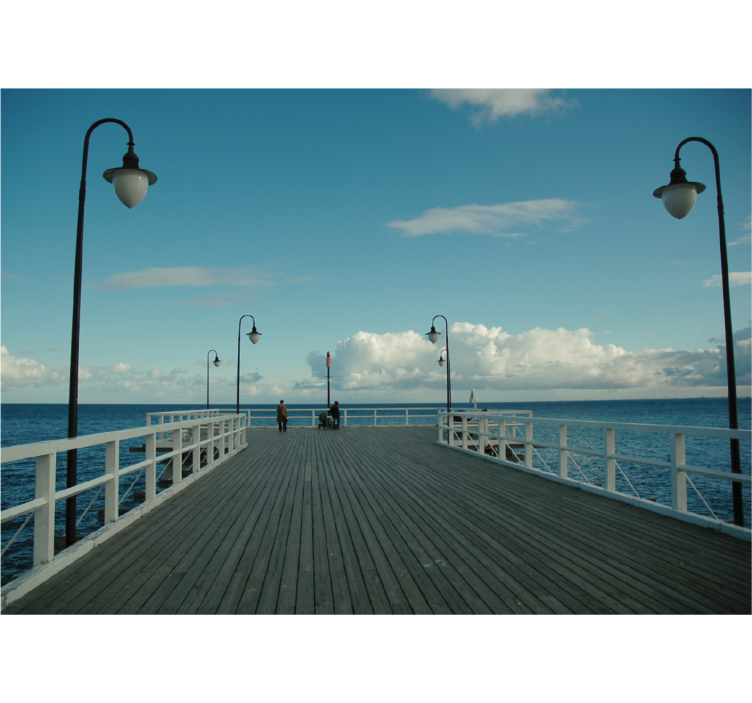 Rolgordijn woonkamer molo in sopot - TenStickers