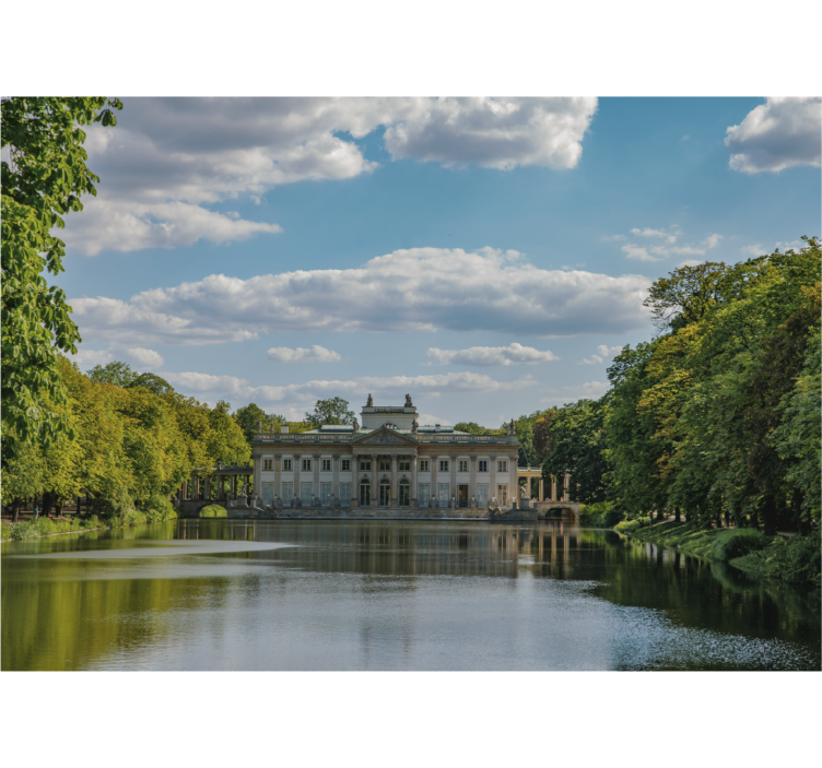 Rolgordijn woonkamer Łazienki park in warschau - TenStickers