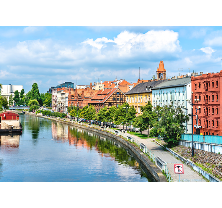 Rolgordijn woonkamer bydgoszcz-rivier - TenStickers