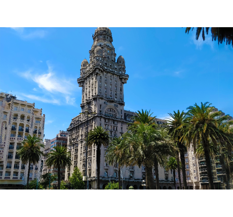 Rolgordijn woonkamer independence square in montevideo - TenStickers