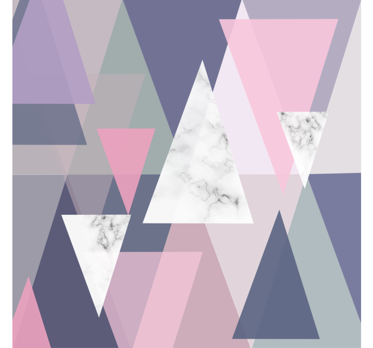 Rolgordijn woonkamer 3d wanddecoratie driehoeken - TenStickers