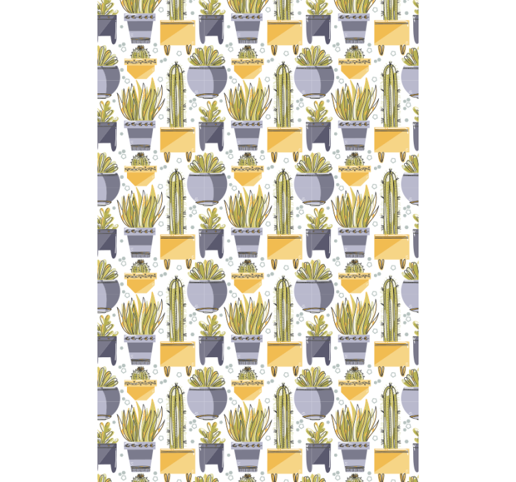 Potplant patronen rolgordijn cactus - TenStickers