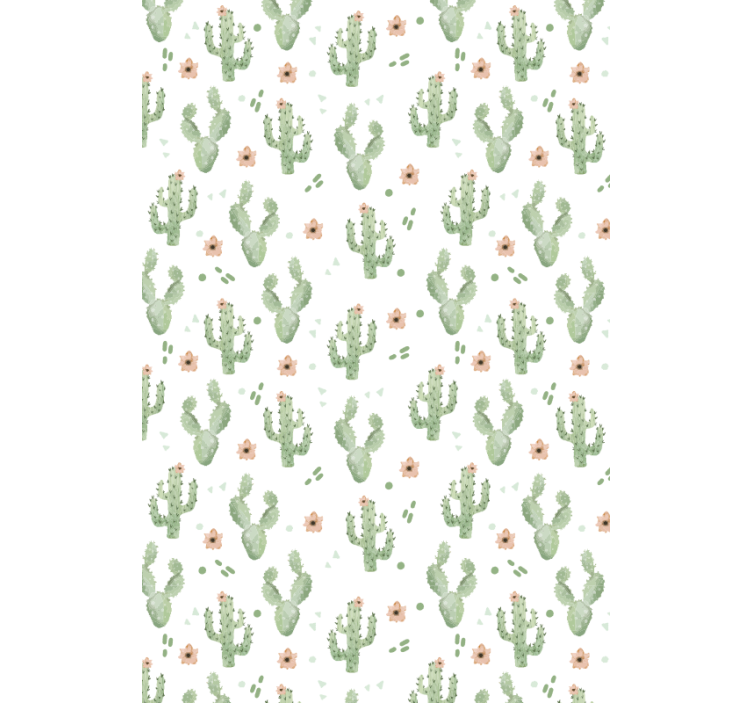 Bloemenpatroon rolgordijn cactus - TenStickers