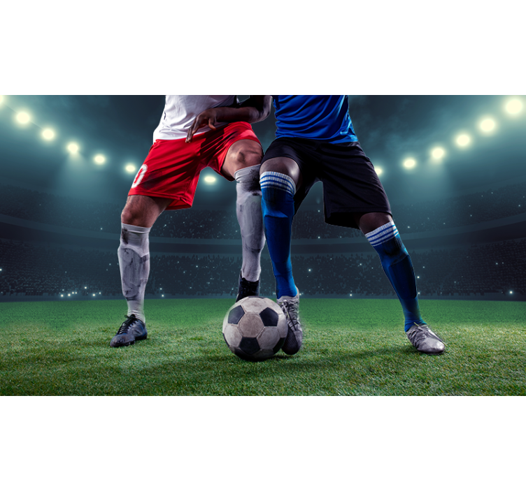 Voetbal rolgordijnen Bal in het stadion - TenStickers