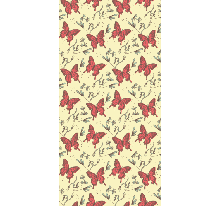 Vintage stijl rolgordijn vlinders - TenStickers