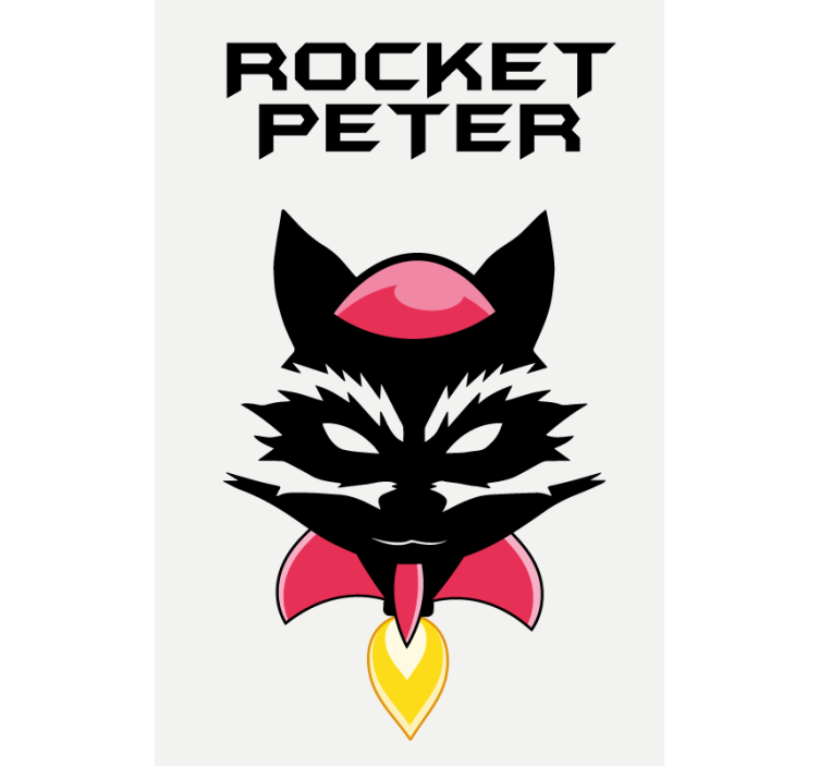 Speels karaktergezicht rolgordijn gepersonaliseerd - TenStickers