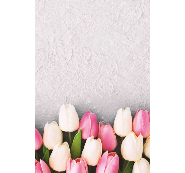 Tulp bloesem arrangement rolgordijn bloemen en planten - TenStickers