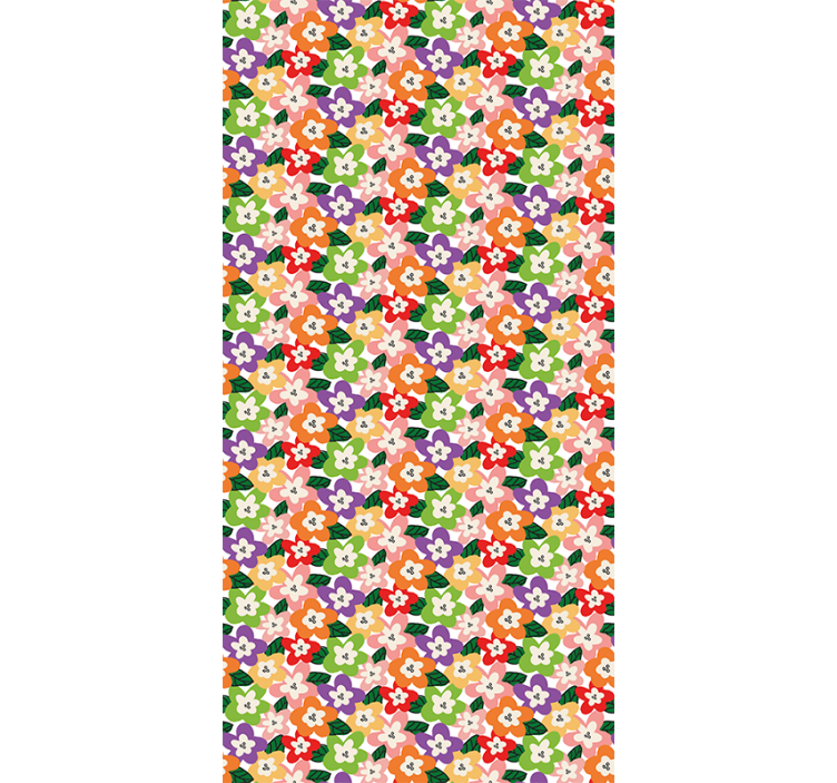 Bloeiend arrangement rolgordijn bloemen en planten - TenStickers
