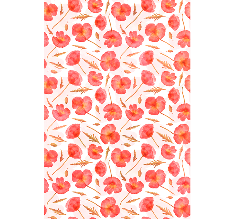 Delicate bloemenpatronen rolgordijn bloemen en planten - TenStickers