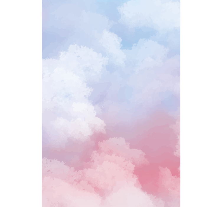 Met de hand geschilderde luchtwolken - TenStickers