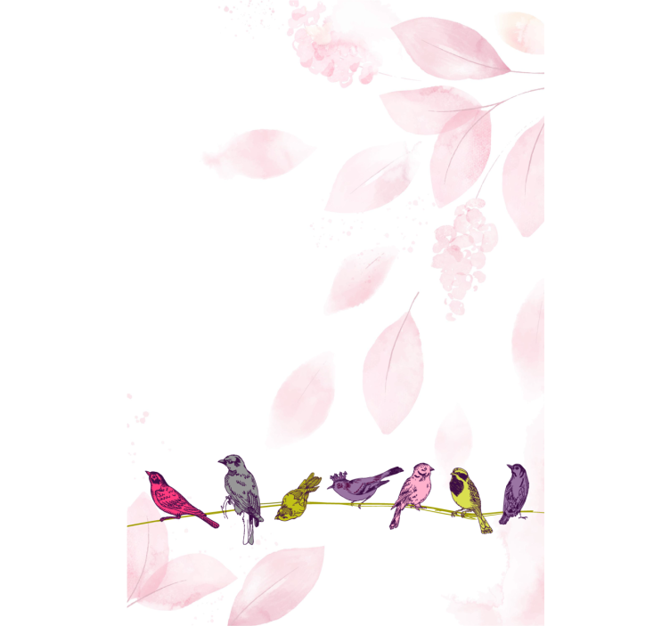 Vogels op tak rolgordijn meer dieren - TenStickers