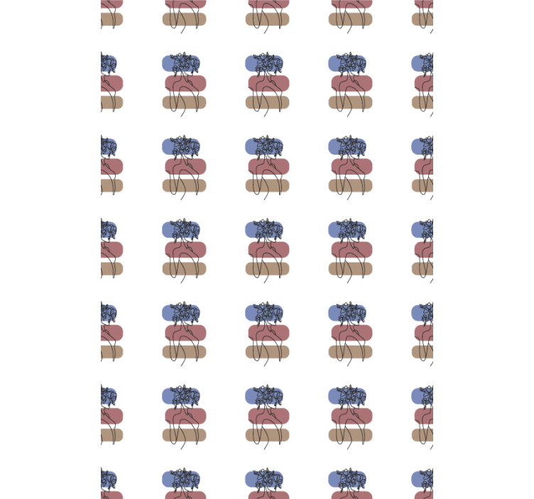 Geometrisch vrouwenontwerp rolgordijn bloemen - TenStickers