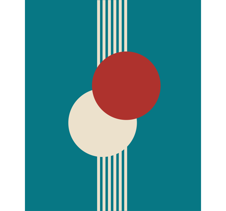 Geometrische cirkelcompositie moderne raambekleding - TenStickers