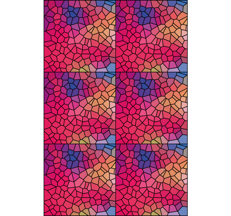 Mozaïekkleurenpatroon rolgordijn textuur en patroon - TenStickers