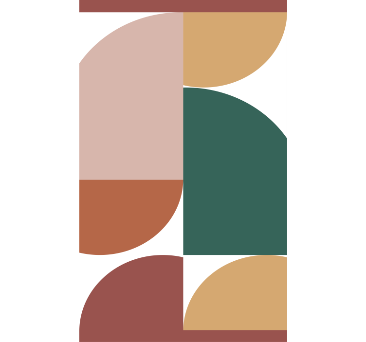 Geometrische cirkelpatronen moderne raambekleding - TenStickers