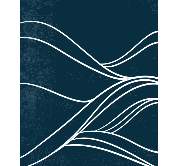 Vloeiende lijnpatronen zwart rolgordijn - TenStickers