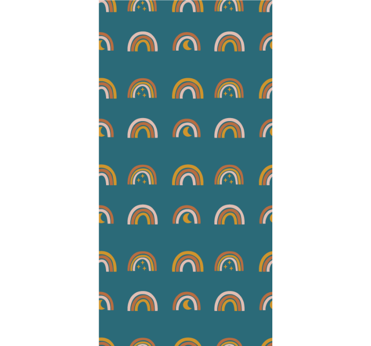 Regenbogen en sterren rolgordijn kinderkamer - TenStickers